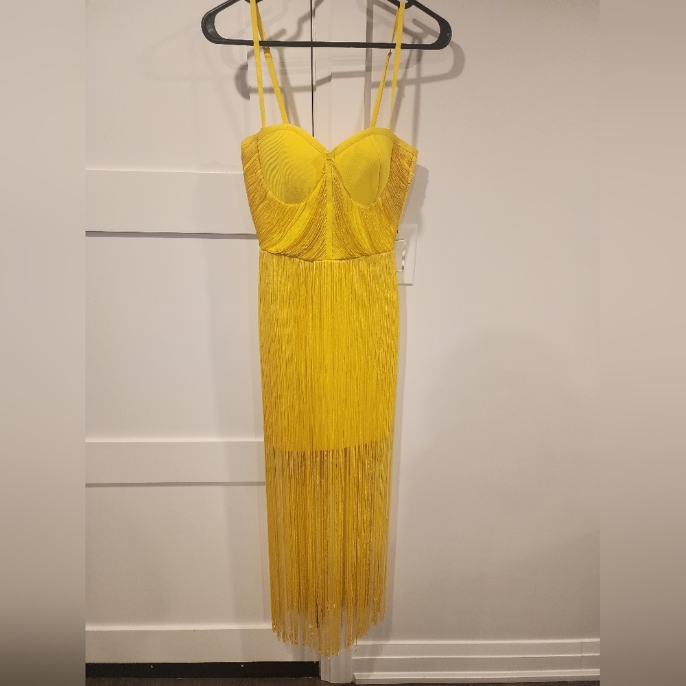 ATHINA Yellow Fringw Maxi